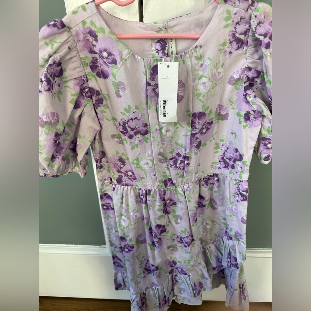 NWT Janie & Jack purple light dress size 8